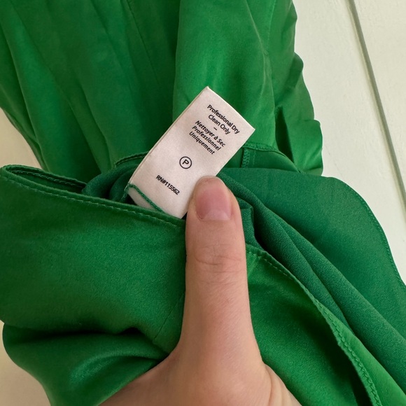 Cinq à Sept Green Lizzy Draped Silk Mini Dress sz 0 - Picture 7 of 13